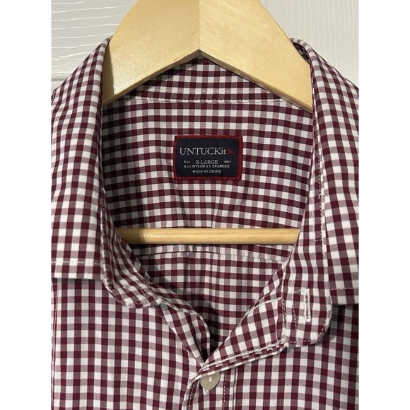 UNTUCKit Shirt Men’s XL Button Up Wrinkle Free Performance Nylon Elastane - Picture 3 of 5